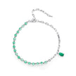 925 Sterling Silver Bracelet with Pavé Setting CZ - 210mm - for Women