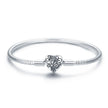 SCB 925 Sterling Silver Bracelet in Classic Style, Size 17.0 for Women