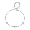 925 Sterling Silver & Plated White Gold Moissanite Bracelet 15+6cm for Women