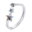 925 Sterling Silver Oxidized Pavé Setting CZ Ring