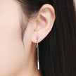 S925 Sterling Silver Plated Platinum Earrings for Women