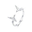 925 Sterling Silver Ring with White Gold Plating, 1.5mm Width