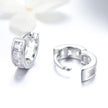 925 Sterling Silver Plated Platinum Pavé Setting CZ Earrings