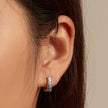 925 Sterling Silver Earrings with Pavé Setting CZ - 1.3m x 0.5m for Women