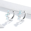 925 Sterling Silver Earrings with Translucent Opal