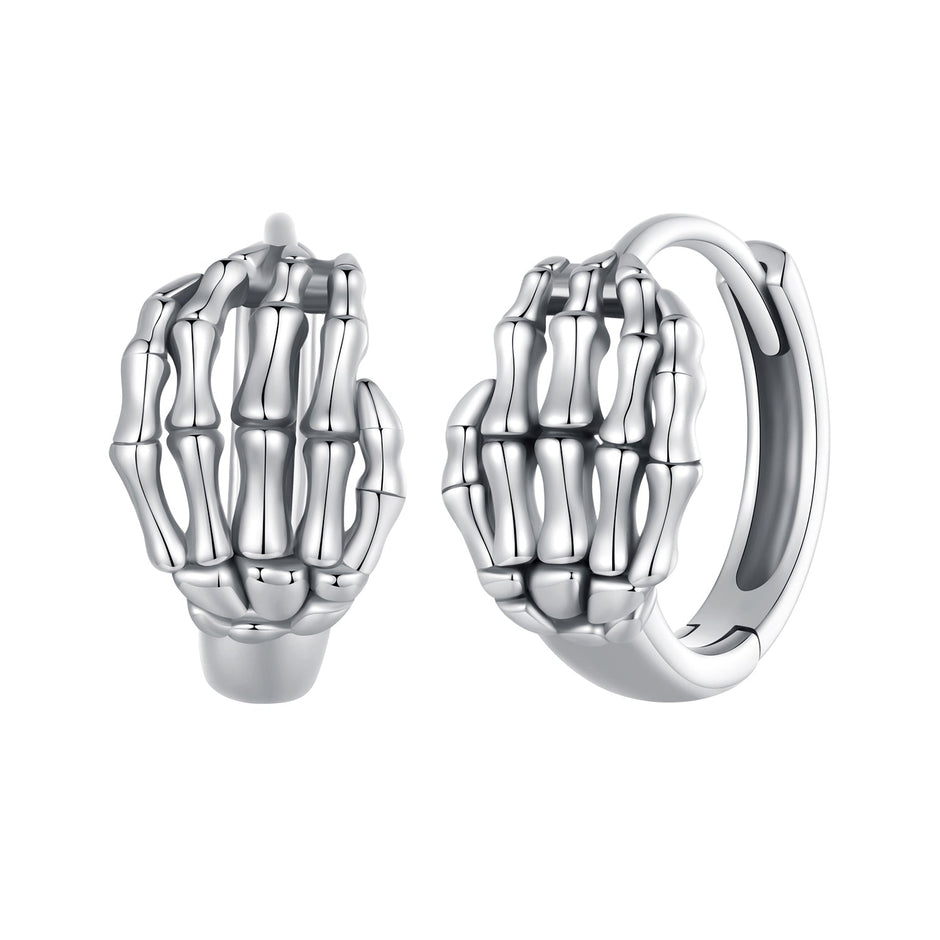 925 Sterling Silver Oxidized Earrings 12x7mm for Women
