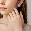 925 Sterling Silver Plated White Gold Ring for Women