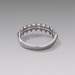 925 Sterling Silver 0.24cm White Gold Plated Ring with CZ for Women Size 6