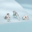 925 Sterling Silver Oxidized Silver 0.7cm Earrings