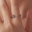 925 Sterling Silver Oxidized 0.14-0.8cm Ring for Women