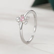 925 Sterling Silver White Gold Plated Pavé Setting CZ Ring