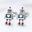 925 Sterling Silver 1.3cm Oxidized Enamel Earrings for Women