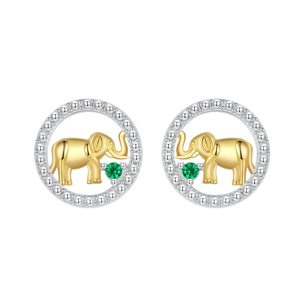 925 Sterling Silver Earrings with CZ in White Gold Plated for Women