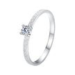 925 Sterling Silver & Moissanite Size 6 Ring with 0.1ct Moissanite