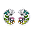 S925 Sterling Silver Enamel Earrings for Women