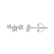 925 Sterling Silver Moissanite 0.01 Carat Earrings Size 4*9mm for Women