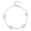 925 Sterling Silver Adjustable Pearl Bracelet for Women