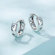 925 Sterling Silver Oxidized Earrings for Women 1.2*0.4cm