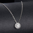 925 Sterling Silver Moissanite Necklace 40+5cm with Pavé Setting for Women