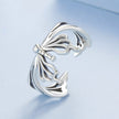 925 Sterling Silver Oxidized Silver 0.2-1.3 cm Adjustable Ring