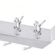 925 Sterling Silver Earrings 1.3*0.6cm for Women