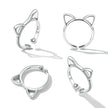 925 Sterling Silver Oxidized Paw Design Ring