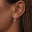 925 Sterling Silver Pavé CZ White Gold Plated Earrings for Women