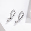 925 Sterling Silver 1.7cm Pavé Setting CZ Earrings