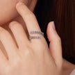 925 Sterling Silver Oxidized Silver Width 0.22-0.37cm Rings