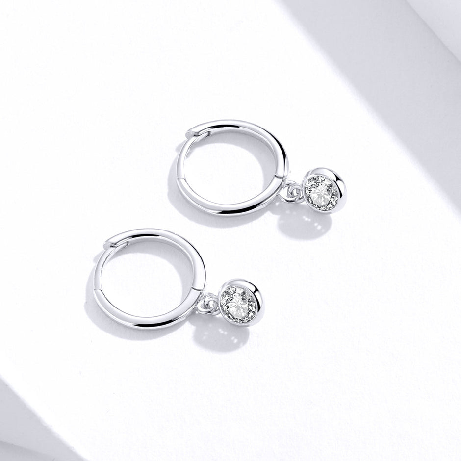 925 Sterling Silver Gold Plated Pavé Setting CZ Earrings for Women