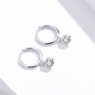 925 Sterling Silver Gold Plated Pavé Setting CZ Earrings for Women