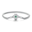 925 Sterling Silver Plated Platinum Bracelet with 3mm Rope for Women