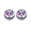 925 Sterling Silver Enamel Oxidized Earrings - 8mm for Women