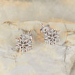 925 Sterling Silver Earrings with Pavé Setting CZ and White Gold Plating