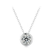 S925 Sterling Silver Moissanite Necklace 400mm with 1ct Moissanite for Women