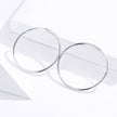 925 Sterling Silver Plated Platinum Earrings 3cm for Women