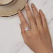 925 Sterling Silver Pavé Set CZ Platinum Plated Ring Size 6 for Women