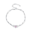 S925 Sterling Silver Pavé CZ Plated Bracelet for Women