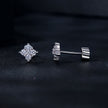 925 Sterling Silver 10mm Moissanite Earrings for Women