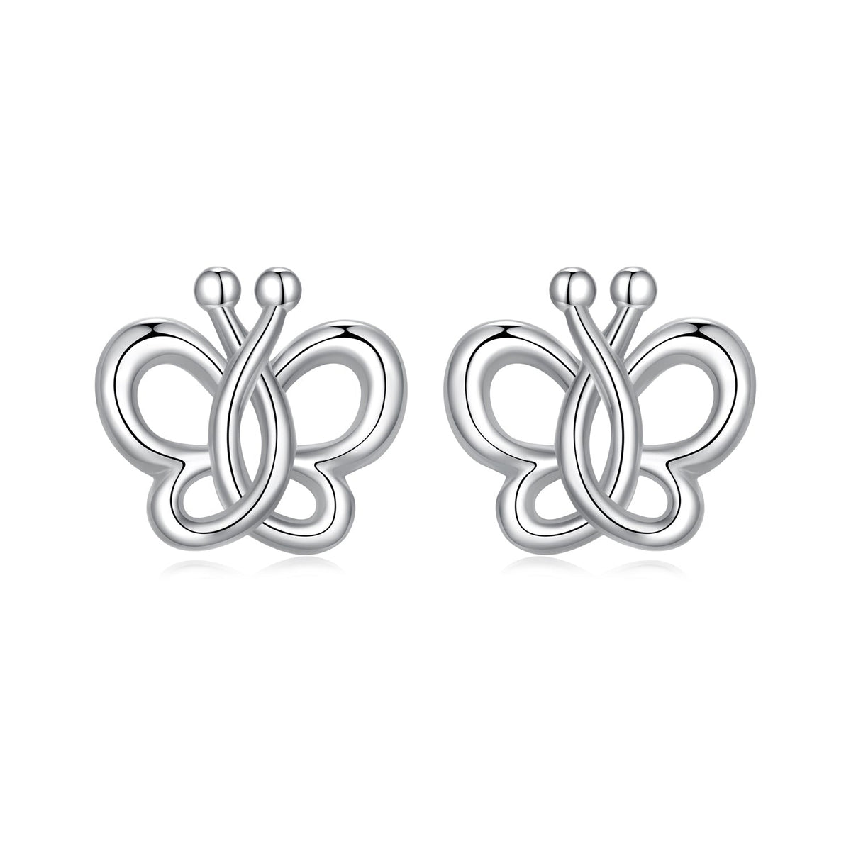 925 Sterling Silver Plated White Gold Earrings