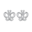 925 Sterling Silver Plated White Gold Earrings