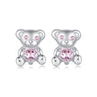 925 Sterling Silver Earrings with CZ in White Gold Plating