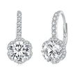 925 Sterling Silver Moissanite 6.5 Carat Earrings for Women
