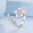 925 Sterling Silver Enamel Plated Platinum Ring 1.9mm for Women