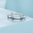 925 Sterling Silver Ring with Pavé Setting CZ, Size 6.0