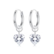 925 Sterling Silver Earrings with Pavé Setting CZ and White Gold Plating for Women