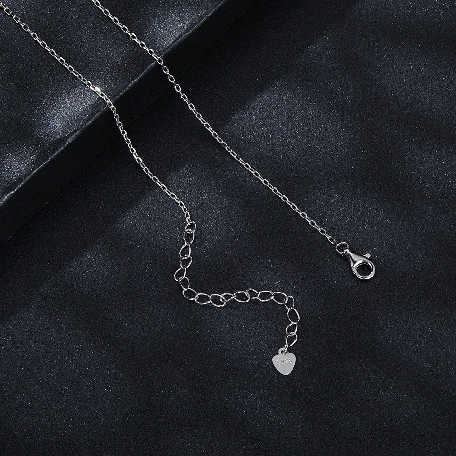 925 Sterling Silver 0.6 Carat Moissanite Pendant Necklace for Women