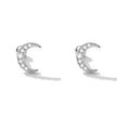 925 Sterling Silver Earrings with Pavé Setting CZ, 0.8*0.6cm for Women