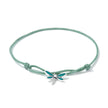 925 Sterling Silver Adjustable Bracelet with CZ and Enamel in Oxidized Finish for Women