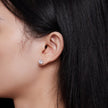 925 Sterling Silver Moissanite 0.50 Carat Earrings for Women